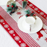 Max Christmas Reindeer Printed Table Flag Tablecloths Party Decoration Style_1