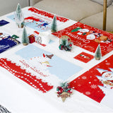 Christmas Placemat Dining Table Tableware Mat Cup Mat Night Snowman