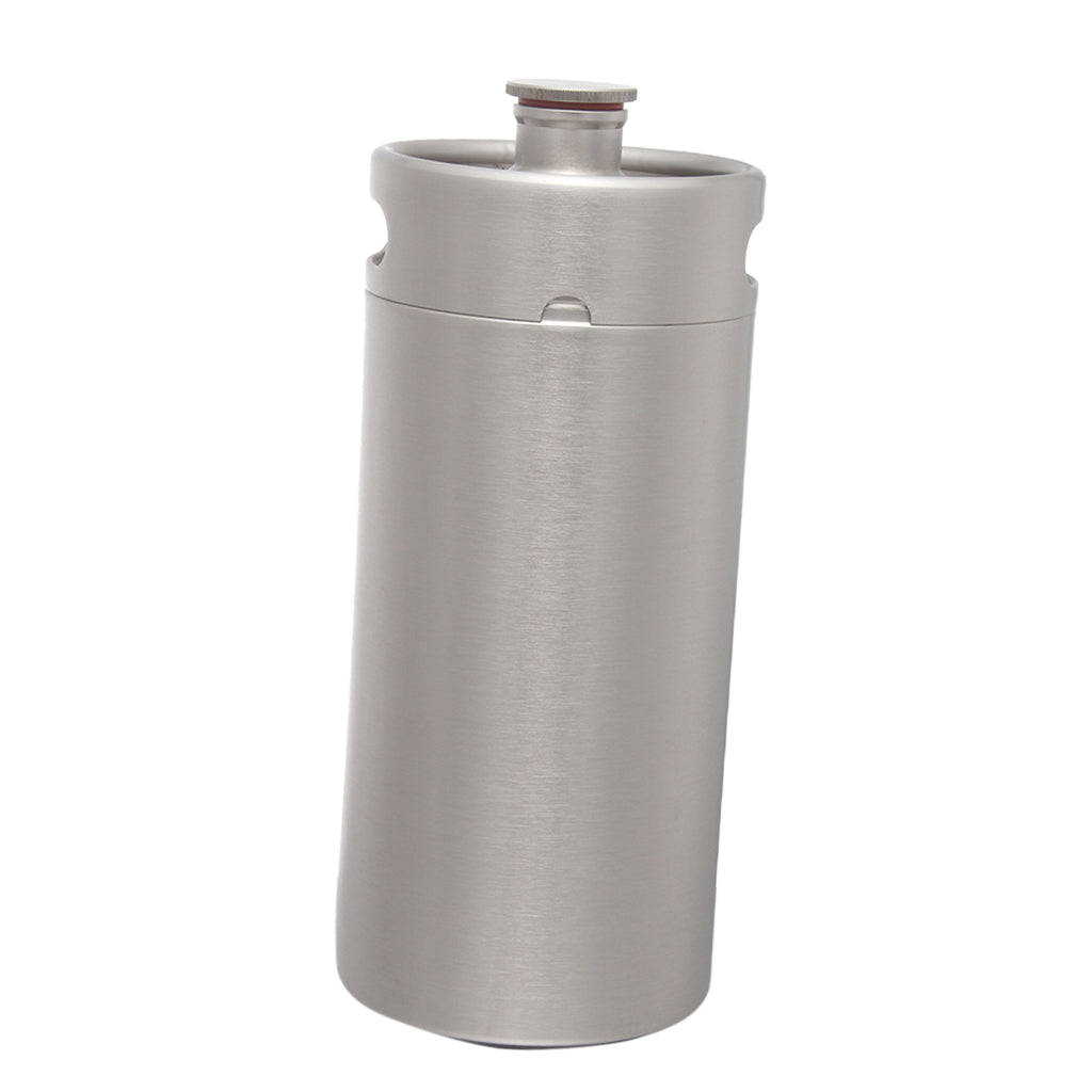 Max Mini Keg Growler Stainless Steel Home Brew Bottle Beer Barrel Silver 3.6L