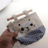Max Cartoon Hanging Pocket Storage Bag Organizer Closet Rack Blue Grid