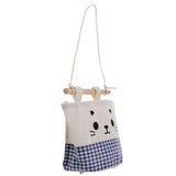 Max Cartoon Hanging Pocket Storage Bag Organizer Closet Rack Blue Grid
