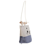 Max Cartoon Hanging Pocket Storage Bag Organizer Closet Rack Blue Grid