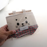 Max Cartoon Hanging Pocket Storage Bag Organizer Closet Rack Red Black Grid
