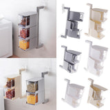 Maxbell Rotatable Hanging Spice Rack Set Wall-mounted Revolving Spice Rack 2-White - Aladdin Shoppers