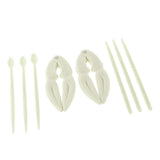 Max Plastic Seafood Tools Set Lobster Crab Openers Picks Spoons Set Green
