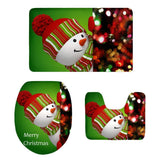 Maxbell 3pcs Toilet Seat Cover + Bath Mat + Pedestal Rug Xmas Home / Party Decor L - Aladdin Shoppers