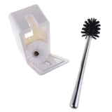 Max Modern Fashion Sucker Type Toilet Brush and Holder Set Bathroom Accs White