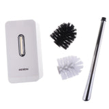 Max Modern Fashion Sucker Type Toilet Brush and Holder Set Bathroom Accs White