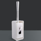 Max Modern Fashion Sucker Type Toilet Brush and Holder Set Bathroom Accs White