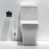 Max Modern Fashion Sucker Type Toilet Brush and Holder Set Bathroom Accs White