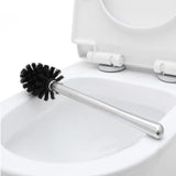 Max Modern Fashion Sucker Type Toilet Brush and Holder Set Bathroom Accs White