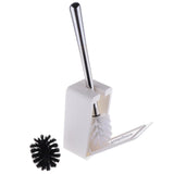 Max Modern Fashion Sucker Type Toilet Brush and Holder Set Bathroom Accs White