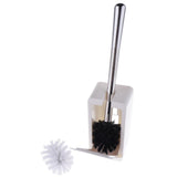 Max Modern Fashion Sucker Type Toilet Brush and Holder Set Bathroom Accs White