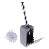 Max Modern Fashion Sucker Type Toilet Brush and Holder Set Bathroom Accs Grey