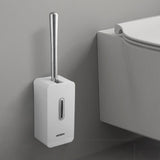 Max Modern Fashion Sucker Type Toilet Brush and Holder Set Bathroom Accs Grey