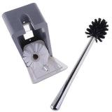 Max Modern Fashion Sucker Type Toilet Brush and Holder Set Bathroom Accs Grey