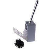 Max Modern Fashion Sucker Type Toilet Brush and Holder Set Bathroom Accs Grey