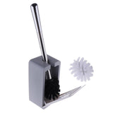 Max Modern Fashion Sucker Type Toilet Brush and Holder Set Bathroom Accs Grey