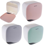 Max Wall Mounted Plastic Cup Toilet Tissue Paper Roll Holder Phone Shelf Gray