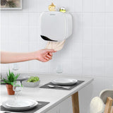 Max Wall Mounted Plastic Cup Toilet Tissue Paper Roll Holder Phone Shelf Gray