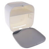 Max Wall Mounted Plastic Cup Toilet Tissue Paper Roll Holder Phone Shelf Gray