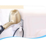 Hair Dryer Holder Wall Mount Self Storage Organizer Hair Blower Stand White