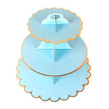 Maxbell  Cardboard Cupcake Stand Party & Wedding Dessert Pastry Cake Tower Blue