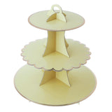 Maxbell  Cardboard Cupcake Stand Party & Wedding Dessert Pastry Cake Tower Yellow