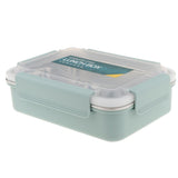 Maxbell Stainless Steel Lunch Box Dinnerware Kids Food Container Blue S three case