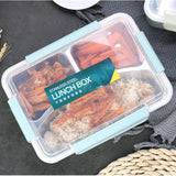 Maxbell Stainless Steel Lunch Box Dinnerware Kids Food Container Blue S three case