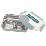 Maxbell Stainless Steel Lunch Box Dinnerware Kids Food Container Blue S three case