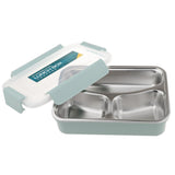 Maxbell Stainless Steel Lunch Box Dinnerware Kids Food Container Blue S three case
