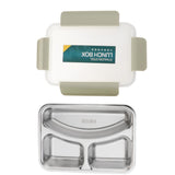 Maxbell Stainless Steel Lunch Box Dinnerware Kids Food Container Green S three case