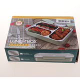 Maxbell Stainless Steel Lunch Box Dinnerware Kids Food Container Green S three case