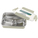 Maxbell Stainless Steel Lunch Box Dinnerware Kids Food Container Green S three case