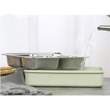 Maxbell Stainless Steel Lunch Box Dinnerware Kids Food Container Blue M four case