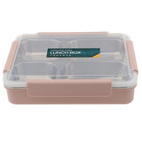 Maxbell Stainless Steel Lunch Box Dinnerware Kids Food Container Pink L four case