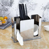 Max Stainless Steel Utensil Holder Cutlery Container Organizer 3 Grids