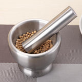 Max Stainless Steel Mortar & Pestle Set Garlic Spice Herb Grinder Bowl shape