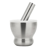 Max Stainless Steel Mortar & Pestle Set Garlic Spice Herb Grinder Bowl shape