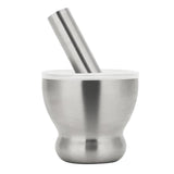 Max Stainless Steel Mortar & Pestle Set Garlic Spice Herb Grinder Bowl shape