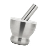 Max Stainless Steel Mortar & Pestle Set Garlic Spice Herb Grinder Bowl shape