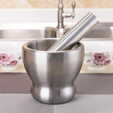 Max Stainless Steel Mortar & Pestle Set Garlic Spice Herb Grinder Bowl shape