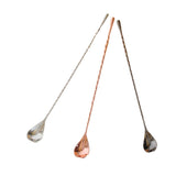 Max Long Handle Spoon Stainless Steel Mixing Ice Milkshake Spoon  silvery