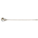 Max Long Handle Spoon Stainless Steel Mixing Ice Milkshake Spoon  silvery