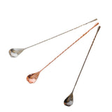 Max Long Handle Spoon Stainless Steel Mixing Ice Milkshake Spoon  silvery