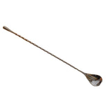 Max Long Handle Spoon Stainless Steel Mixing Ice Milkshake Spoon  black