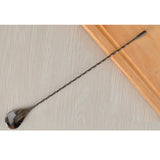 Max Long Handle Spoon Stainless Steel Mixing Ice Milkshake Spoon  black