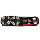 Maxbell Camping Cutlery Set Red (flat-bottomed spoon) two-piece set - Aladdin Shoppers
