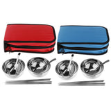 Maxbell Camping Cutlery Set Red (flat-bottomed spoon) two-piece set - Aladdin Shoppers